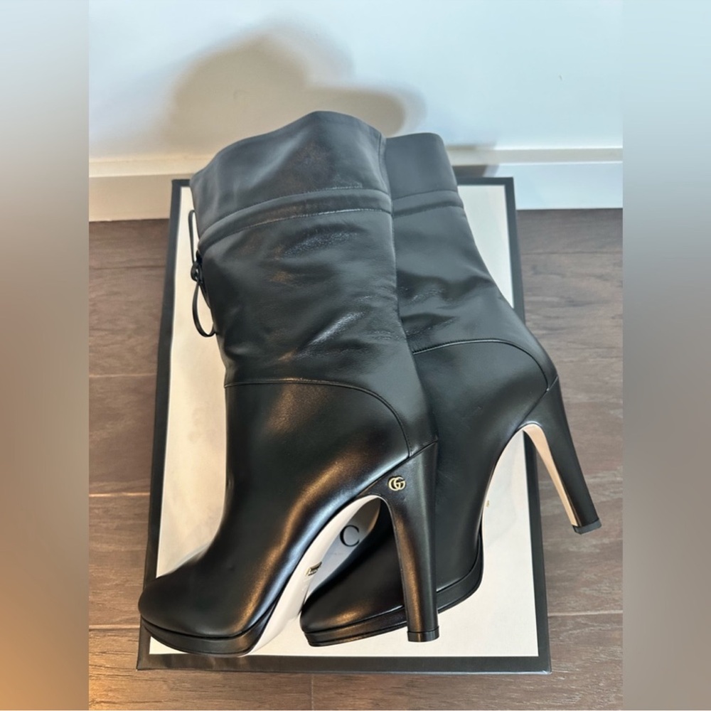 Gucci Black Leather Women's Boots - Picture 3 of 10
